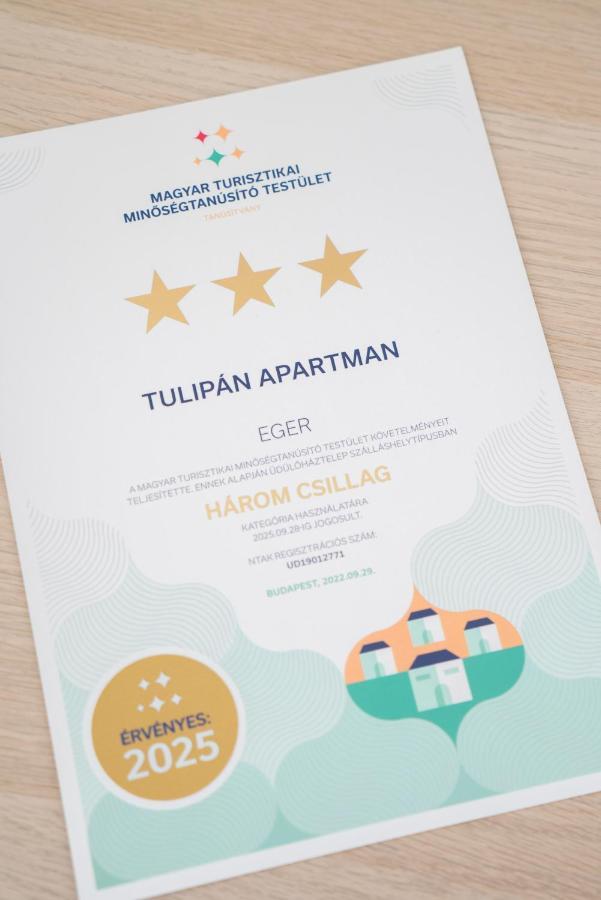 Tulipan Apartman Eger Buitenkant foto